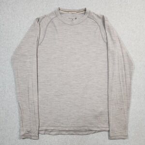 Smartwool Shirt Mens Medium Gray Merino Wool Long Sleeve Base Layer Hiking Crew